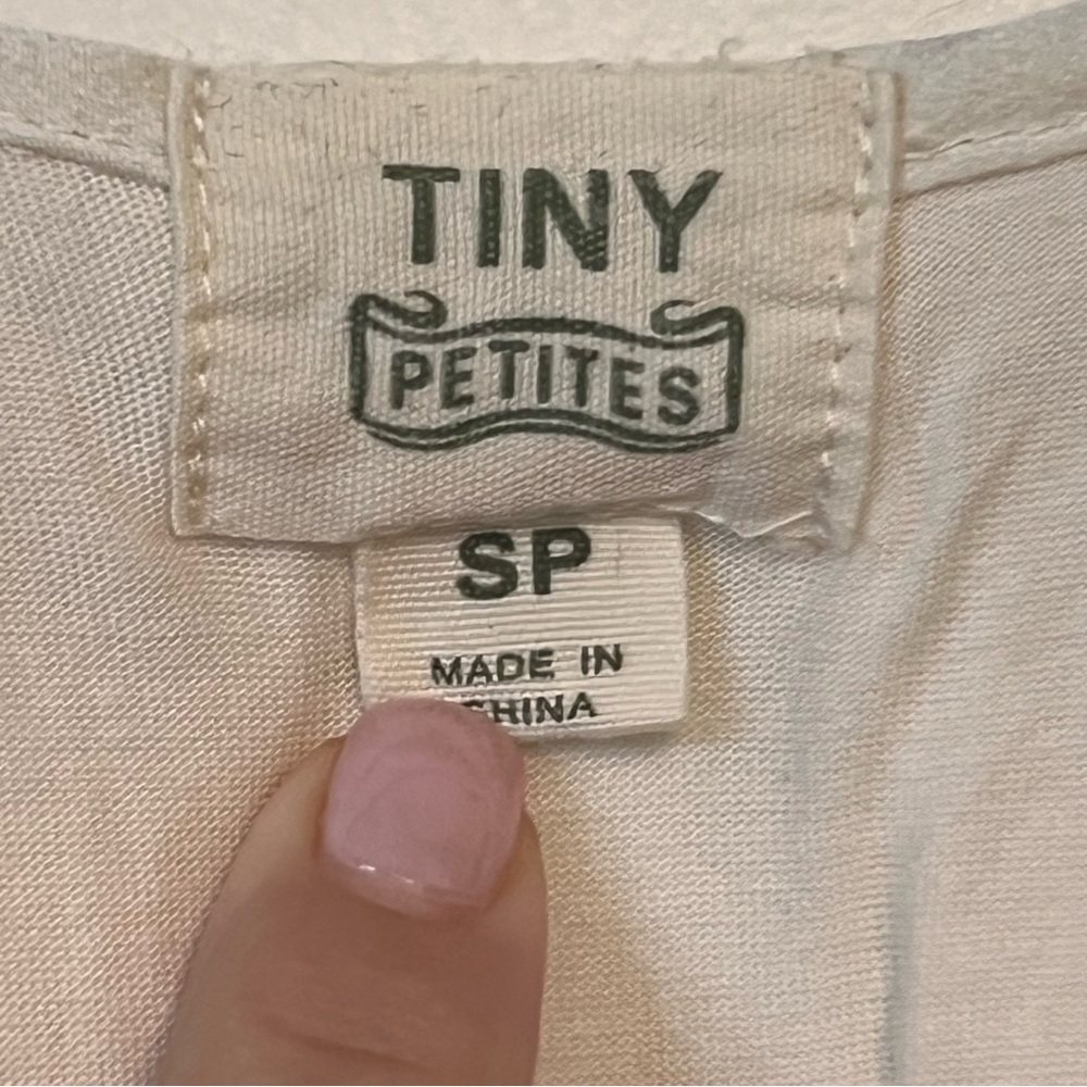 Anthropologie Tiny Embroidered Holden Long Sleeve Tee Top Small PETITE - Picture 5 of 10